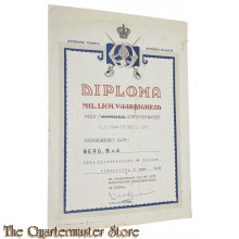 Diploma MLV met zwemmen Kon Marechaussee 1964