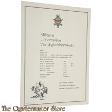 Dokument -  KLu Diploma MLV ( Militaire Lichamelijke Vaardigheid)