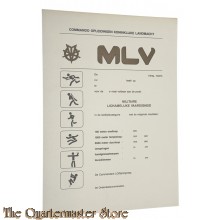 Dokument - Diploma Commando opleiding MLV ( Militaire Lichamelijke Vaardigheid)
