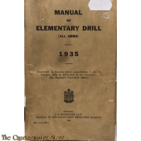 Manual Of Elementary Drill All Arms 1935 1940 Canada
