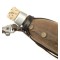 This is a nice German World War 1 M1893 Canteen (Feldflasche). Aluminum canteen, closed by a cork, I've not seen this type of cork before. The canteen is complete with felt cover and leather harness. The canteen is not visible maker marked or dated. The c