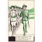 Prent briefkaart 1920 spottend militair