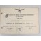 Urkunde 1 oktober medaille 1938 (Award document 1st october 1938 medal)
