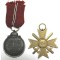 Kriegsverdienst medaille mit Schwertern and Medaille für Winterschlacht im Osten 1957 model