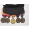 Set of 5 miniature medals Indonesia 1950-1960