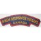 Shoulder title 8th New Brunswick Hussars CANADA (canvas)