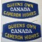 Shoulder titles Queens own Cameron Highrs