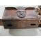 Standard issue, model 30 (1897) rear ammunition pouch as used by the Japanese army throughout the war. Pouch is approximately 17.5cm x 9.5cm x 7.5cm. Dual pocket, brown leather pouch originally would have held sixty rounds of 7.7mm ammunition, for a total