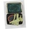 Stofbril in metalen box 1930-1950 (Dustgoggles in metal tin case WW2 period)