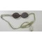 Stofbril in metalen box 1930-1950 (Dustgoggles in metal tin case WW2 period)
