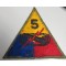 Mouwembleem 5e Armored Divison (Sleevebadge 5th Armored Division)