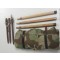 Zeltbahn 31 mit 3 teilige stocke, 3 teiliger set Zelt-Pflocke bakeliet und beriehmung ((Shelter quarter M31, with poles, set of 3 Tent-herrings/pegs bakelite and dated straps)