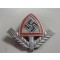 RAD ('Reichsarbeitsdienst') cap-badge. Magnetic steel construction cap-badge, complete with borth prongs. Nicely maker marked with 'B&N' and dated 1944. Nice example in good unissued condition!
