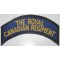 Shoulder title the Royal Canadian Regiment 1st Canadian Armoured Division (canvas)