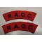 Shoulder flashes Royal Army Ordnance Corps (R.A.O.C.)