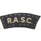Shoulder flash Royal Army Service Corps R.A.S.C. (canvas)