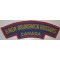 Shoulder title 8 New Brunswick Hussars Canada (canvas)