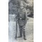 (Feld) Postkarte 1915 Deutscher Soldat mit marschbepackung und Pickelhaube