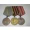 Medal "For Battle Merit - Medal "For the Victory over Germany in the Great Patriotic War 1941/1945 - Medal "Veteran of the Armed Forces of the USSR