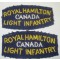 Shoulder titles Royal Hamilton Light Infantry Canada 2nd Canadian Division