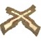 View larger Crossed Rifles (Marksman) Small White On Khaki Embroidered Army cloth trade badge