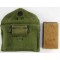 Pouch OD First Aid Kit Canvas US Army M1942 with correct laminated paper and foil wrapping dressing
