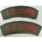 Shoulder titles Army Dental Corps A.D.C. (canvas)