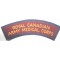 Shoulder title Royal Canadian Army Medical Corps R.C.A.M.C. (canvas)