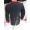Uniformjas, tuniek van donkerblauw laken, rode kraag en rode manchetten, dubbele rij knopen en drie sterren