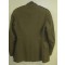 A four brass button tunic with lay down collar, integral button shoulder straps, scallop button flap breast pockets, watch fob pocket and large button flap patch pockets to the hips