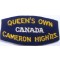 Shoulder title Queens own Cameron Highrs, 3rd Canadian Division