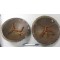 Set of 2 brass round shields 1900s Indonesia