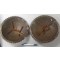 Set of 2 brass round shields 1900s Indonesia