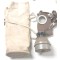 Burgerbescherming gasmasker in tas (Civil defence gasmask in canvas bag)