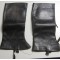Mounted leggings black leather