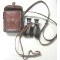 pair of binoculars HUET - FLAMMARION, Paris, + original case in leather, WW1