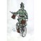 Glas met militaire muzikant/wielrijder