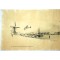 TEKENING Rotterdamse Voedseldropping boven de Rotte 1945 