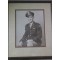 Framed b/w Photo of WW2 Pilot in class A 