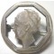 Zilveren broche, uitgezaagde gulden 1940