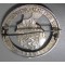 Zilveren broche , uitgezaagde rijksdaalder 1938, anti duits