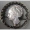Zilveren broche , uitgezaagde gulden, anti duits