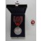 Red Cross merit medal silver with rosette