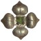 WHW Winterhilfswerk Badge. Stylized Flower. Metal with Gemstone