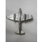 No 731 Vintage Metal Silver Twin Engine WW II Fighter Airplane