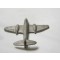 No 731 Vintage Metal Silver Twin Engine WW II Fighter Airplane