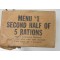 US Army ration box Menu# 2 second half of 5 rations