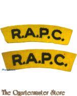 Shoulder flashes Royal Army Pay Corps (R.A.P.C.)