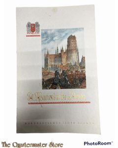 Norddeutsche Lloyd Bremen Speissekarte Dampfer Columbus 1937