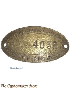 Erkennungsmarke Hund Erster Deutscher Polizei Hunde Verein WK2  (P.H.V)  Sitz Duisburg (WW2 Police dog ID plate)
